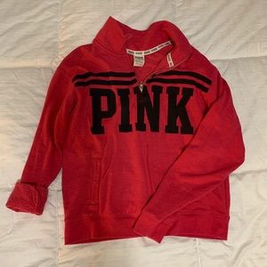 Victoria’s Secret PINK quarter zip dark pink
